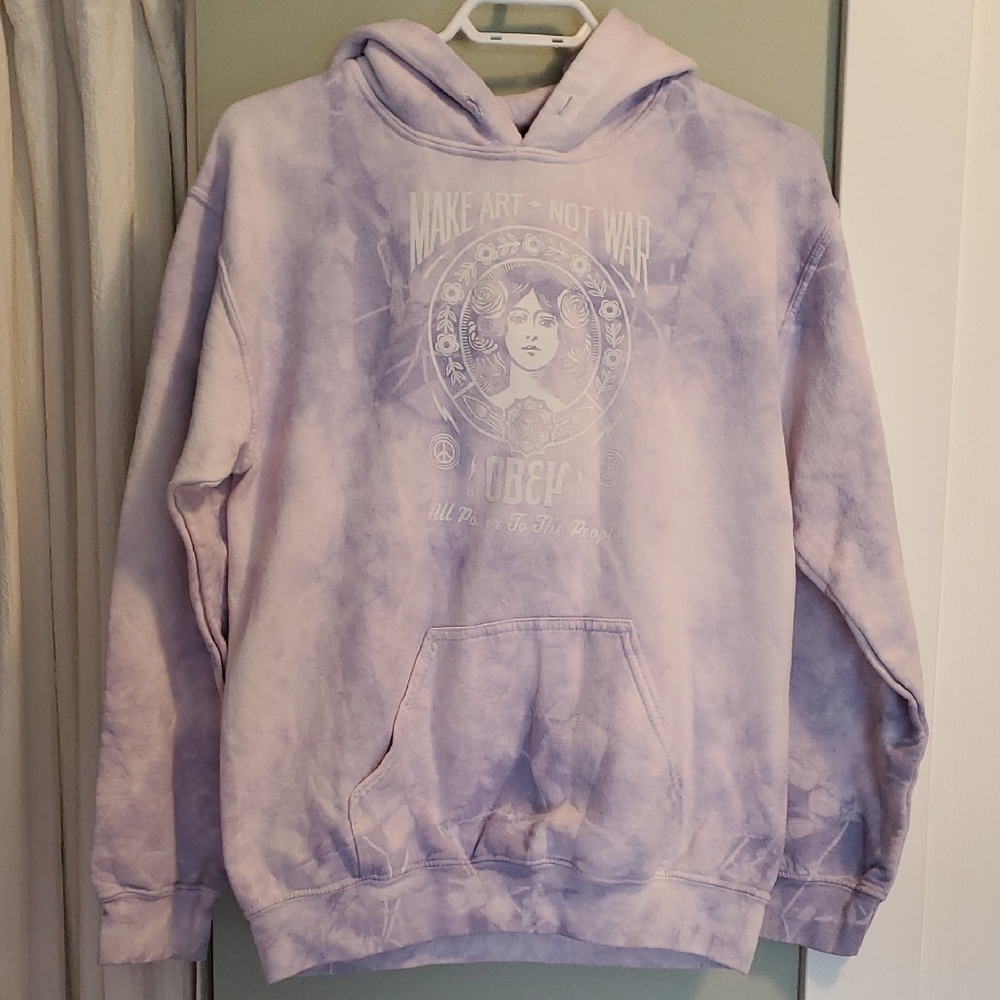 Obey Ladies Purple Graphic Hoodie